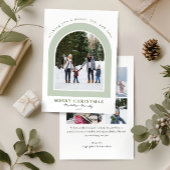 エレガントモダンArch Photo数々の Christmas シーズンカード