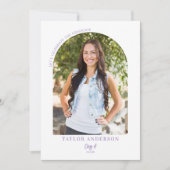 エレガントモダンArch Photo薄紫グラードパーティー 招待状 (正面)