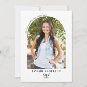 エレガントモダンArch Photo Graduation Party 招待状 (正面)