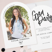 エレガントモダンArch Photo Graduation Party 招待状
