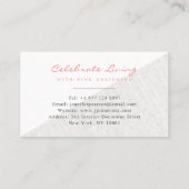 エレガントモダンBeige Linen colorblock 名刺 (裏面)