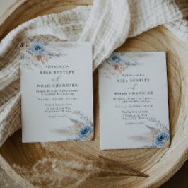 エレガントモダンBoho水彩花結婚色 招待状