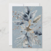 エレガントモダンChristmas Botanical写真 シーズンカード (裏面)