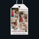 エレガントモダンChristmas Family Photo Collage ギフトタグ<br><div class="desc">エレガントモダンChristmas Family Photo Collage</div>