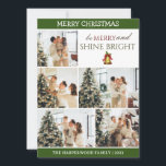 エレガントモダンChristmas Family Photo Collage シーズンカード<br><div class="desc">エレガントモダンChristmas Family Photo Collage</div>