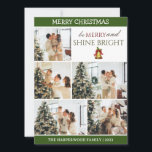 エレガントモダンChristmas Family Photo Collage シーズンカード<br><div class="desc">エレガントモダンChristmas Family Photo Collage</div>