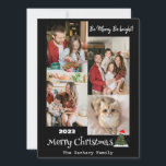 エレガントモダンChristmas Family Photo Collage シーズンカード<br><div class="desc">エレガントモダンChristmas Family Photo Collage</div>