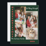 エレガントモダンChristmas Family Photo Collage シーズンカード<br><div class="desc">エレガントモダンChristmas Family Photo Collage</div>