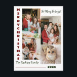 エレガントモダンChristmas Family Photo Collage シーズンポストカード<br><div class="desc">エレガントモダンChristmas Family Photo Collage</div>