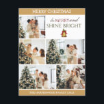 エレガントモダンChristmas Family Photo Collage シーズンポストカード<br><div class="desc">エレガントモダンChristmas Family Photo Collage</div>