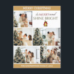 エレガントモダンChristmas Family Photo Collage シーズンポストカード<br><div class="desc">エレガントモダンChristmas Family Photo Collage</div>