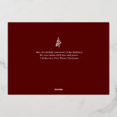 エレガントモダンChristmas Family Photo Collage 箔シーズンカード (裏面)