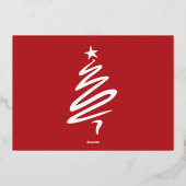 エレガントモダンChristmas Family Photo Collage 箔シーズンカード (裏面)