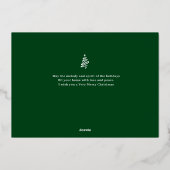 エレガントモダンChristmas Family Photo Collage 箔シーズンカード (裏面)