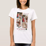 エレガントモダンChristmas Family Photo Collage Tシャツ<br><div class="desc">エレガントモダンChristmas Family Photo Collage</div>