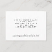 エレガントモダンDoula写真 名刺 (裏面)