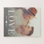 エレガントモダンForever Loveのカスタム写真 ジグソーパズル (横)