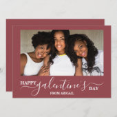 エレガントモダンGalentineの日の友最高の人写真 シーズンカード (正面/裏面)