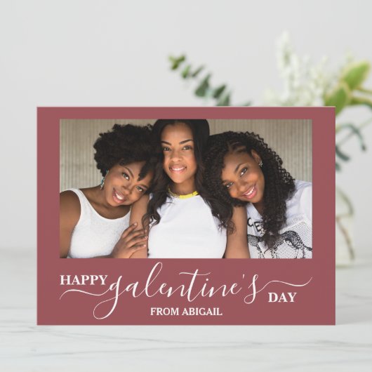 エレガントモダンGalentineの日の友最高の人写真 シーズンカード (スタンド正面)