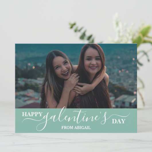 エレガントモダンGalentineの日の友最高の人写真 シーズンカード (スタンド正面)