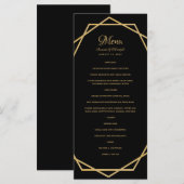 エレガントモダンGeometric結婚の メニュー (正面/裏面)