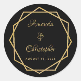 エレガントモダンGeometric結婚の ラウンドシール