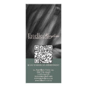 エレガントモダンGreen Brown Photo Hair Studio ラックカード (正面)