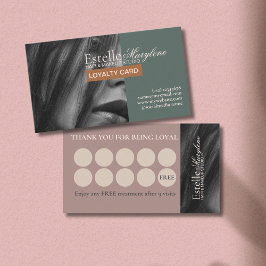 エレガントモダンGreen Brown Photo Hair Studio ロイヤリティカード