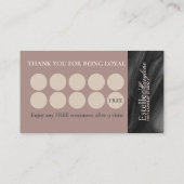 エレガントモダンGreen Brown Photo Hair Studio ロイヤリティカード (裏面)