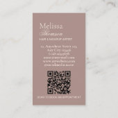 エレガントモダンGreen Brown Photo Hair Studio 名刺 (裏面)