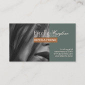 エレガントモダンGreen Brown Photo Hair Studio 紹介カード (正面)