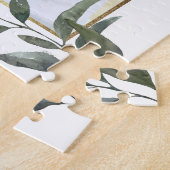 エレガントモダンGreenery Christmas Holiday Photo ジグソーパズル (側面)