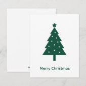 エレガントモダンGreenery Christmas Tree Non Photo シーズンカード (正面/裏面)