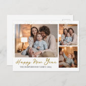 エレガントモダンHappy New Year 3数々の写真 シーズンポストカード (正面/裏面)