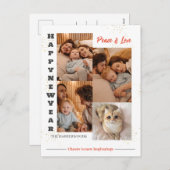 エレガントモダンHappy New Year 4数々の写真 シーズンポストカード (正面/裏面)