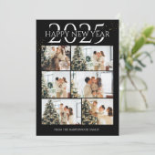 エレガントモダンHappy New Year Photo Collage シーズンカード (スタンド正面)