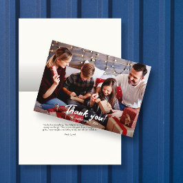 エレガントモダンHoliday Photoありがとう カード