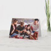 エレガントモダンHoliday Photoありがとう カード (正面)