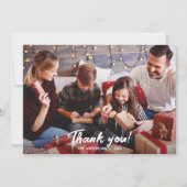 エレガントモダンHoliday Photo サンキューカード (正面)