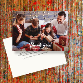 エレガントモダンHoliday Photo サンキューカード