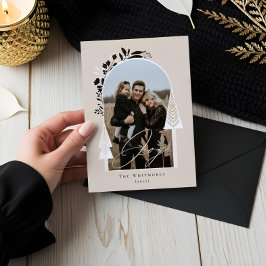 エレガントモダンJoy Photo Evergreen Chrimas Tree シーズンカード