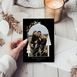 エレガントモダンJoy Photo Evergreen Chrimas Tree シーズンカード