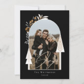 エレガントモダンJoy Photo Evergreen Chrimas Tree シーズンカード (正面)