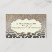 エレガントモダンLeopardプリントグリッターグラデーション 名刺 (裏面)