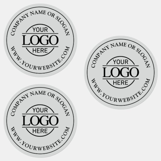 エレガントモダンLight Gray Businessのロゴ企業の ラベル (グループ)
