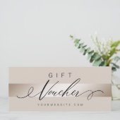 エレガントモダンLuxury Champagneギフトバウチャー (スタンド正面)