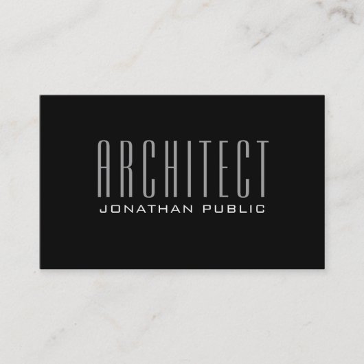 エレガントモダンLuxury Plain Architectアーキテクチャ 名刺 (正面)