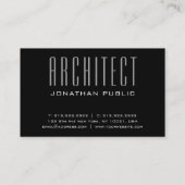 エレガントモダンLuxury Plain Architectアーキテクチャ 名刺 (裏面)