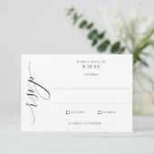 エレガントモダンLuxury Script結婚's 出欠カード (スタンド正面)