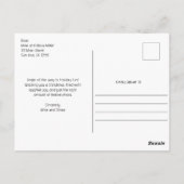 エレガントモダンMerry Christmas Photo & Snowflaks ポストカード (裏面)